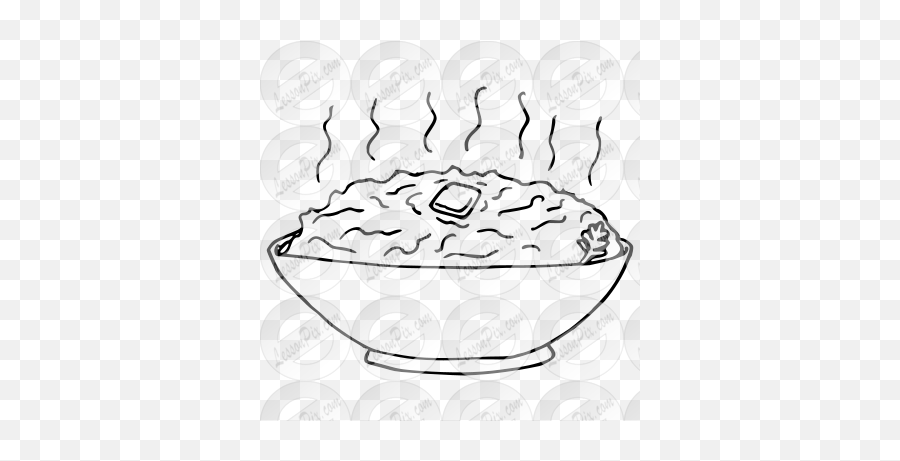 Mashed Potatoes And Gravy Coloring Page