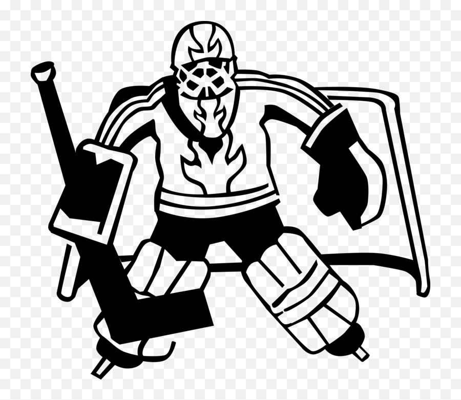 Ice Hockey Goalie Protects Clipart Illustration Emoji,Hockey Mask