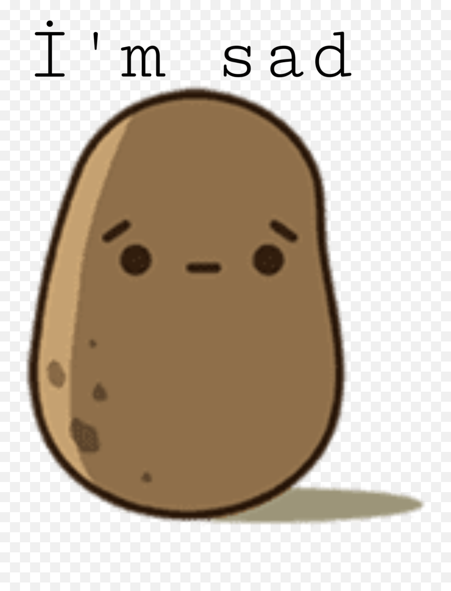 Kawaii Kavaiipotato Potato Sticker Sad Potato Cartoon Emoji,Yam Emoji