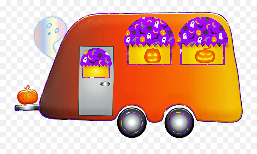 Halloween Travel Trailer Illustration Emoji,Travel Trailer Emoji