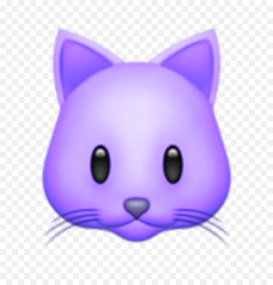 Sticker Cartoon Emoji,Purple Cat Emoji free transparent emoji