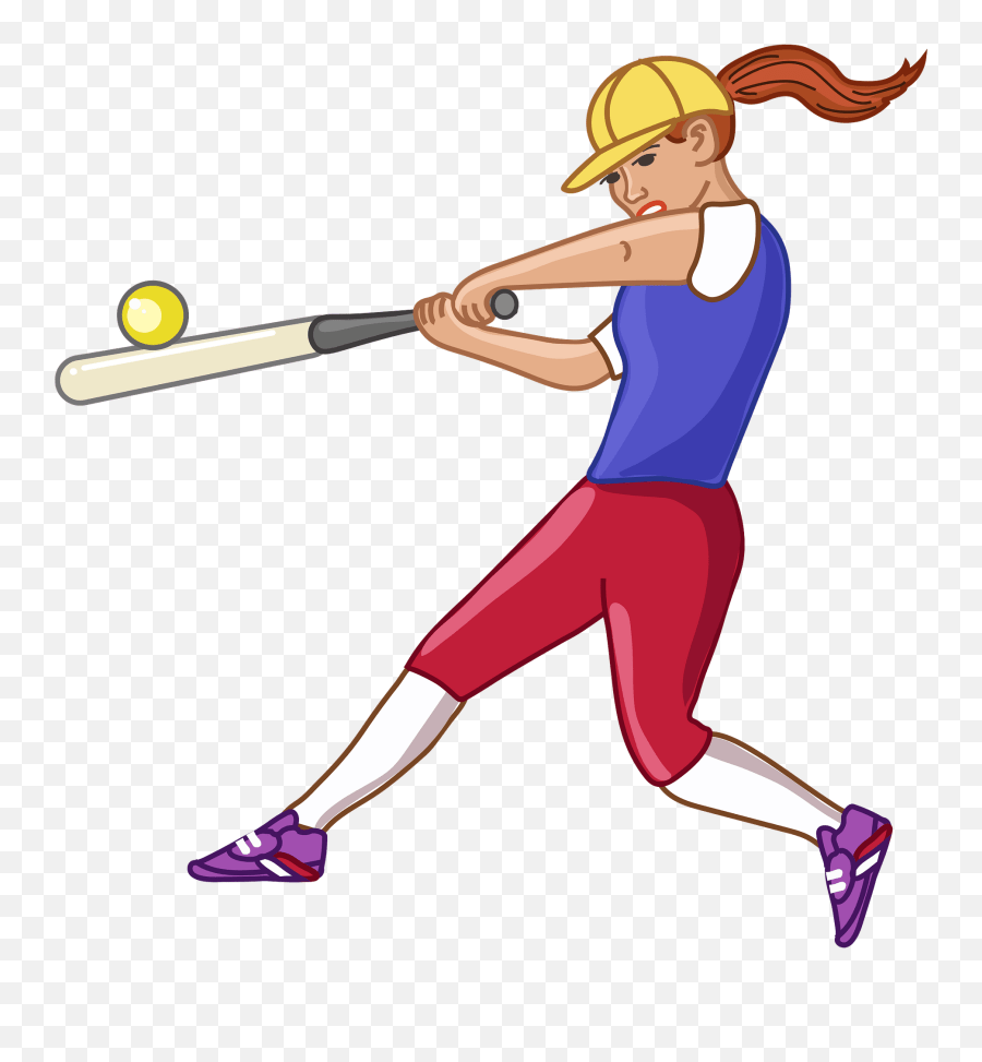 Softball Player Clipart Baseball Player Clipart Free Emoji,Baseball