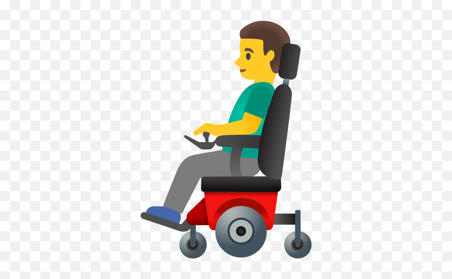 Man In Motorized Wheelchair Emoji Wheelchair Guy Emoji,Forklift Emoji