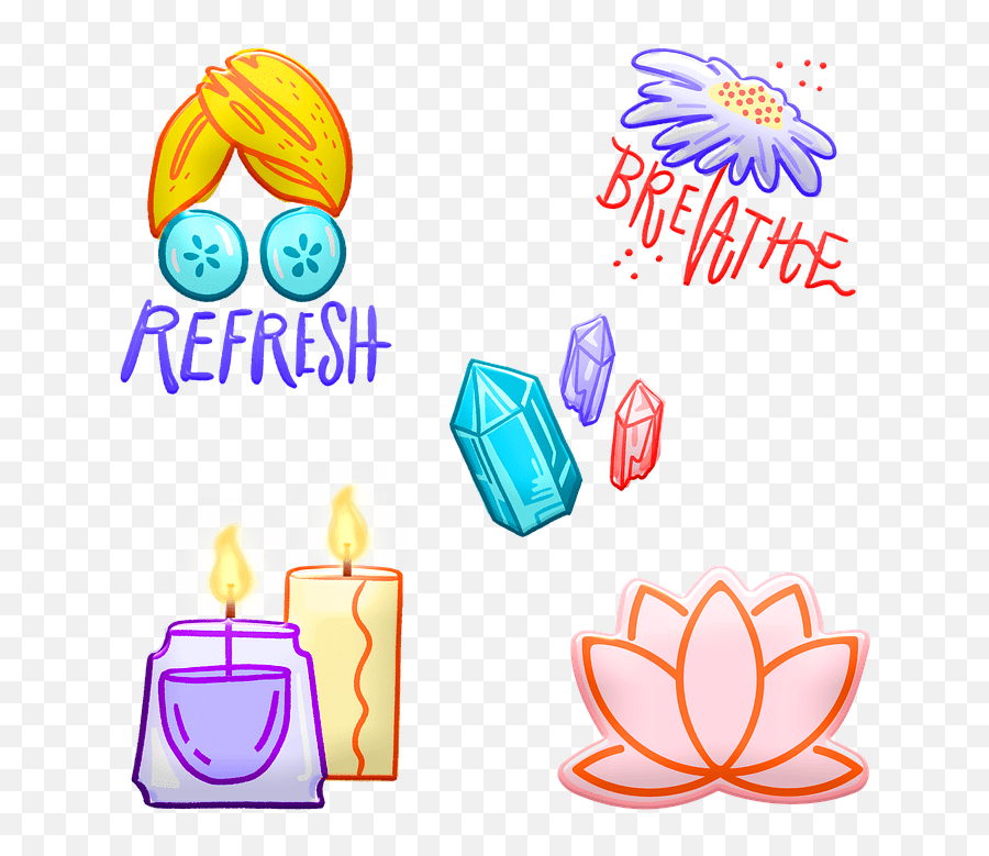Spa Stones Lavender Clip Art Emoji,Bubble Bath Emoji free transparent emoji