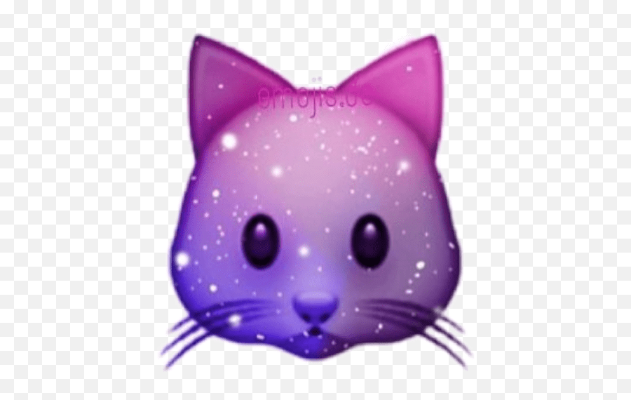 Emoji Galaxy Cat Kitty Emoji,Purple Cat Emoji free transparent