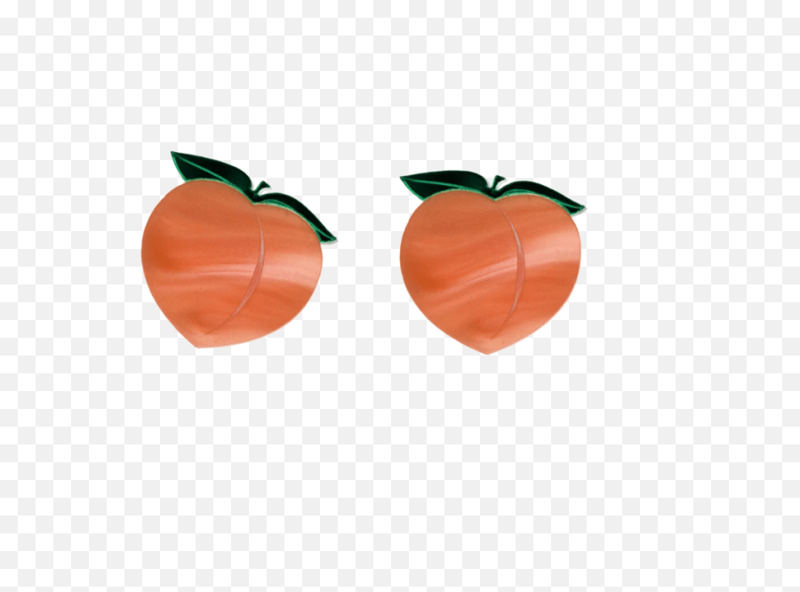 Peach Earrings Persimmon Emoji,Peach Emoji Png free transparent