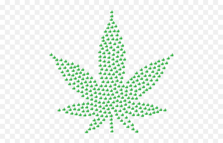 Marijuana E Pollici In Su Fleur De Lis Design Dotted Lines Emoji
