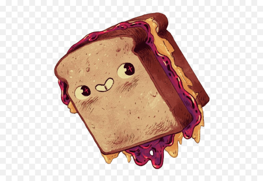 Sandwich Peanutbutter Jelly Sticker Cartoon Peanut Butter And Jelly