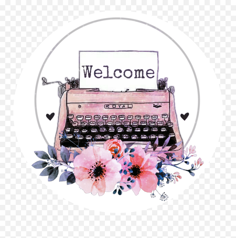 Typewriter Flowers Writing Freetoedit Typewriter Sticker Emoji,Emoji