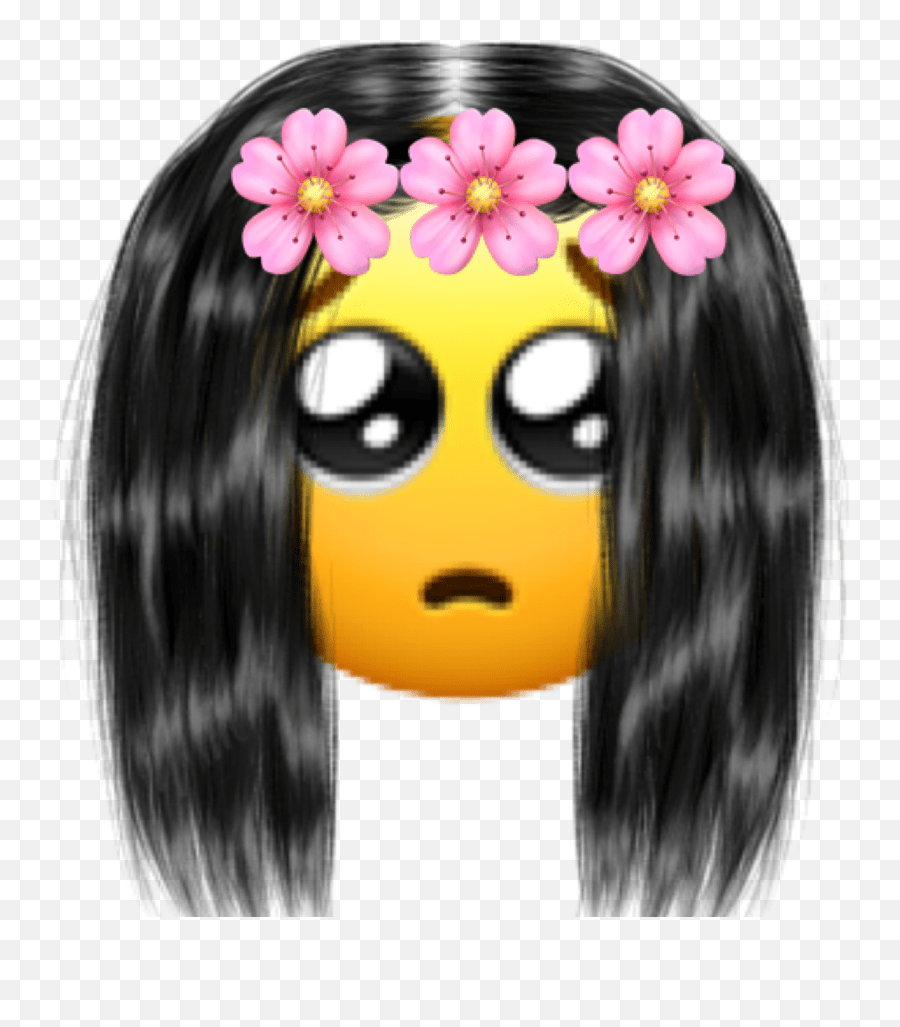 Emoji Sticker By Originalmijah Hair Design,Flower In Hair Emoji