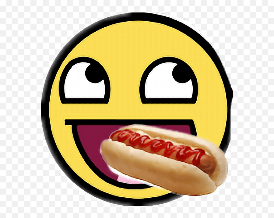 Ftehotdog Sticker Surprised But Happy Face Emoji,Hot Dog Emoticon