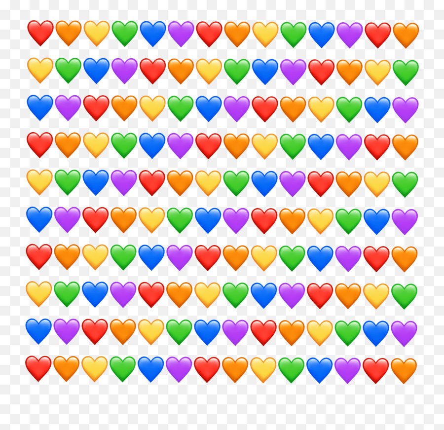 Emoji Rainbow Hearts Transparent Background,Rainbow Emojis free