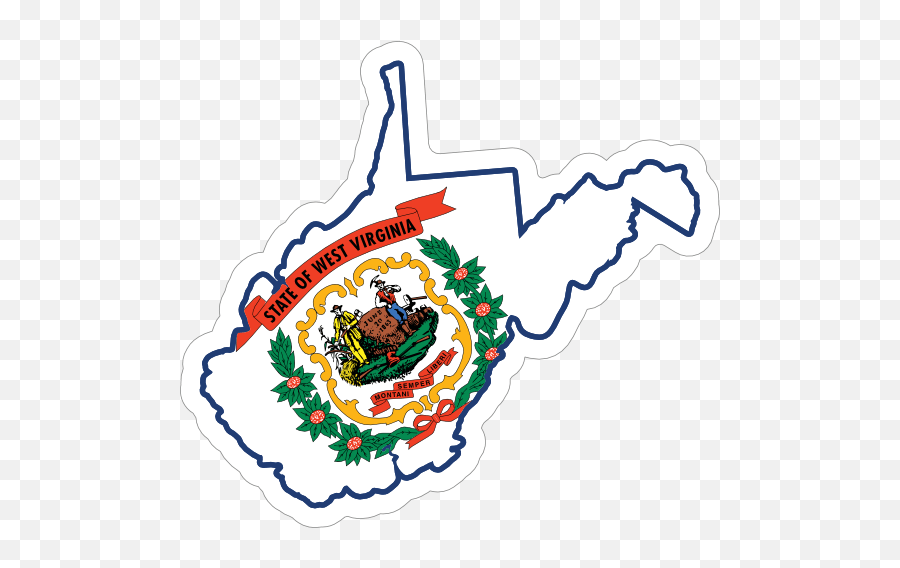 West Virginia Flag State Sticker Clip Art Emoji,Flag And Rocket Emoji