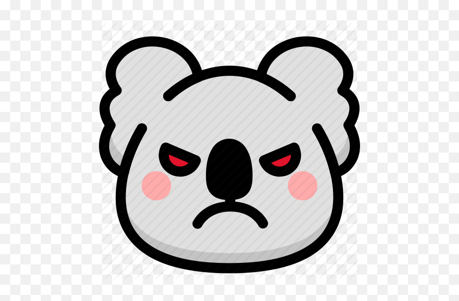 Angry Emoji Emotion Expression Face Koala Kiss Emoji,Koala Emoji Png
