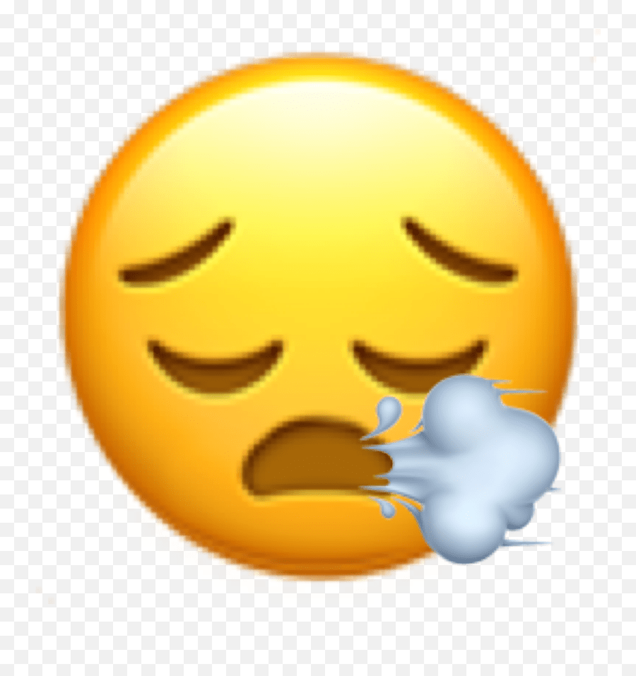 Sticker Emoji Carinha Reflexiva,Sigh Emoticon free transparent