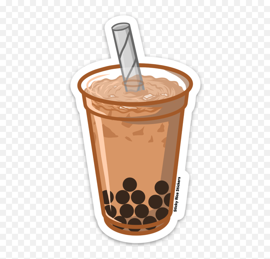 Transparent Milk Tea Clipart Purple Boba Sticker Emoji,Bubble Tea