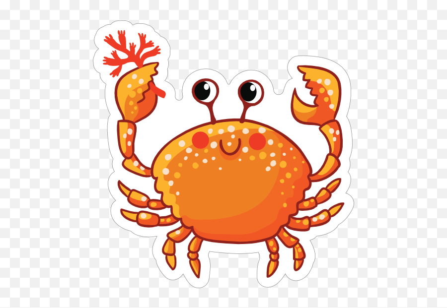 Smiling Crab Sticker Clipart Rab Emoji,Crab Emoji free transparent emoji