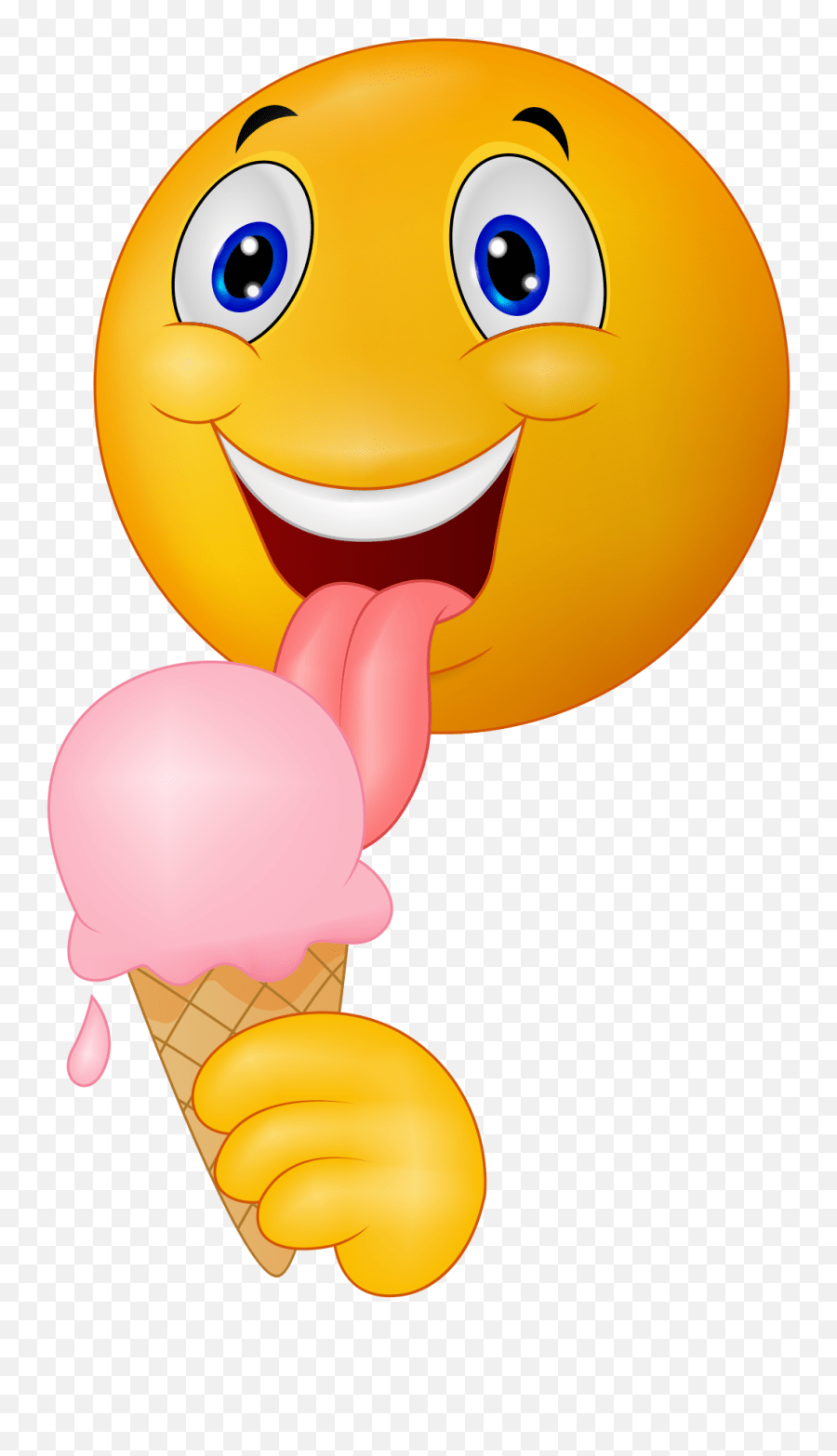 Ice Cream Cone Emoji Decal Cartoon Licking Ice Cream,Icecream Emoji