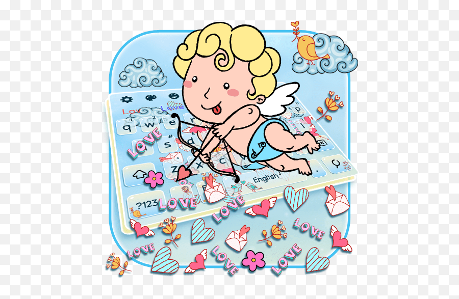Cute Cupid Love Dp Keyboard Theme Clip Art Emoji,Cupid Emoji free transparent emoji