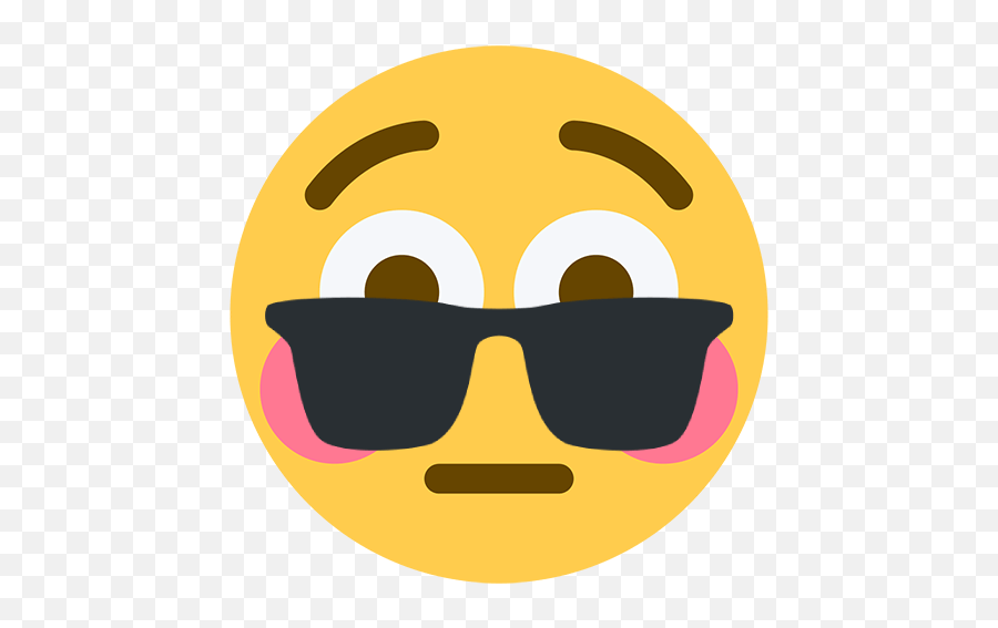 Flushed Emoji With Sunglasses,Flushed Emoji free transparent emoji