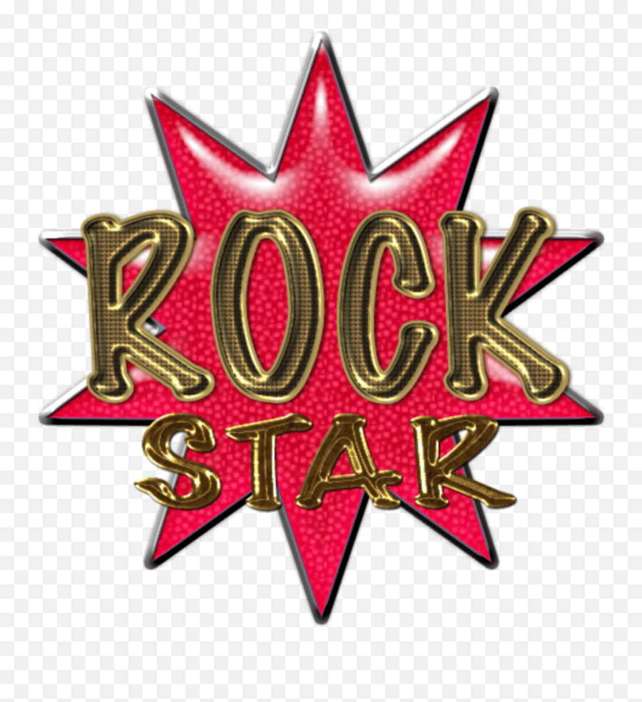 Rockstar Rock Music Stars Musician Emblem Emoji,Rock Star Emoji