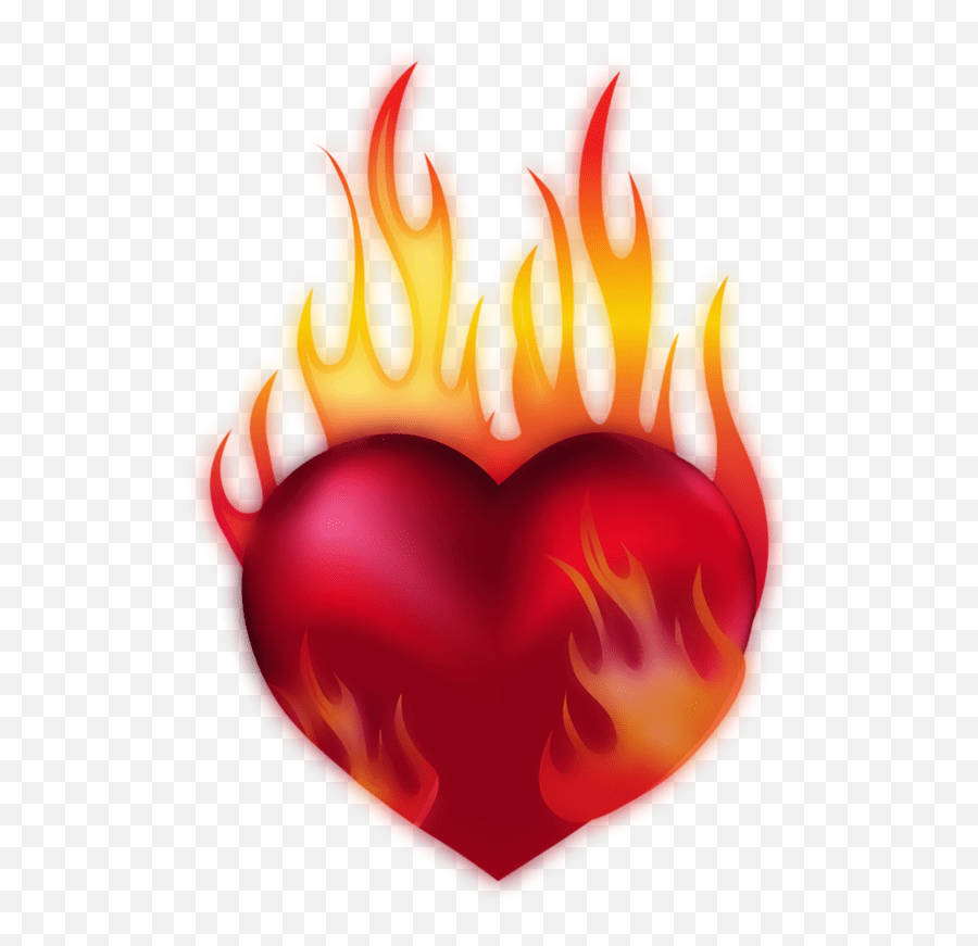 Pin Heart Of Fire Clipart Emoji,Flaming Emoji free transparent