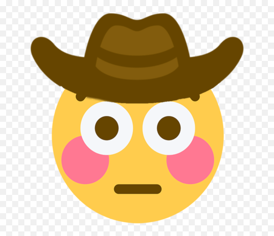 Flushedcowboy Clown Emoji With Cowboy Hat,Flushed Emoji free