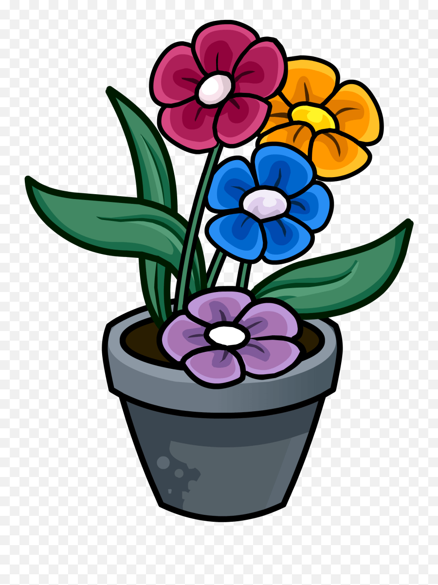 Png Flower Pot Drawing With Colour Emoji,Potted Plant Emoji free