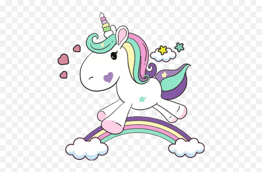 Kawaii Unicorns Stickers For Whatsapp Cartoon Emoji,Unicorns Emoji