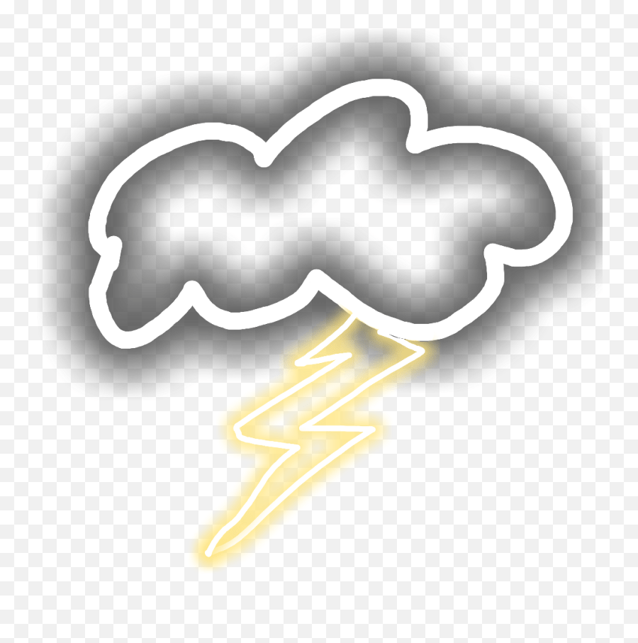 Neonbrush Lightning Cloud Storm Weather Heart Emoji,Storm Emoji free transparent emoji