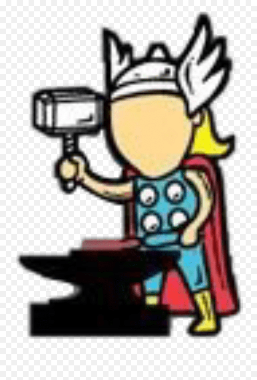 Thor Sticker Mjolnir Sticker Superhero Emoji,Mjolnir Emoji free