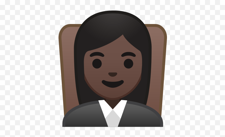 Woman Judge Emoji With Dark Skin Tone Human Skin Color,Judge Emoticon