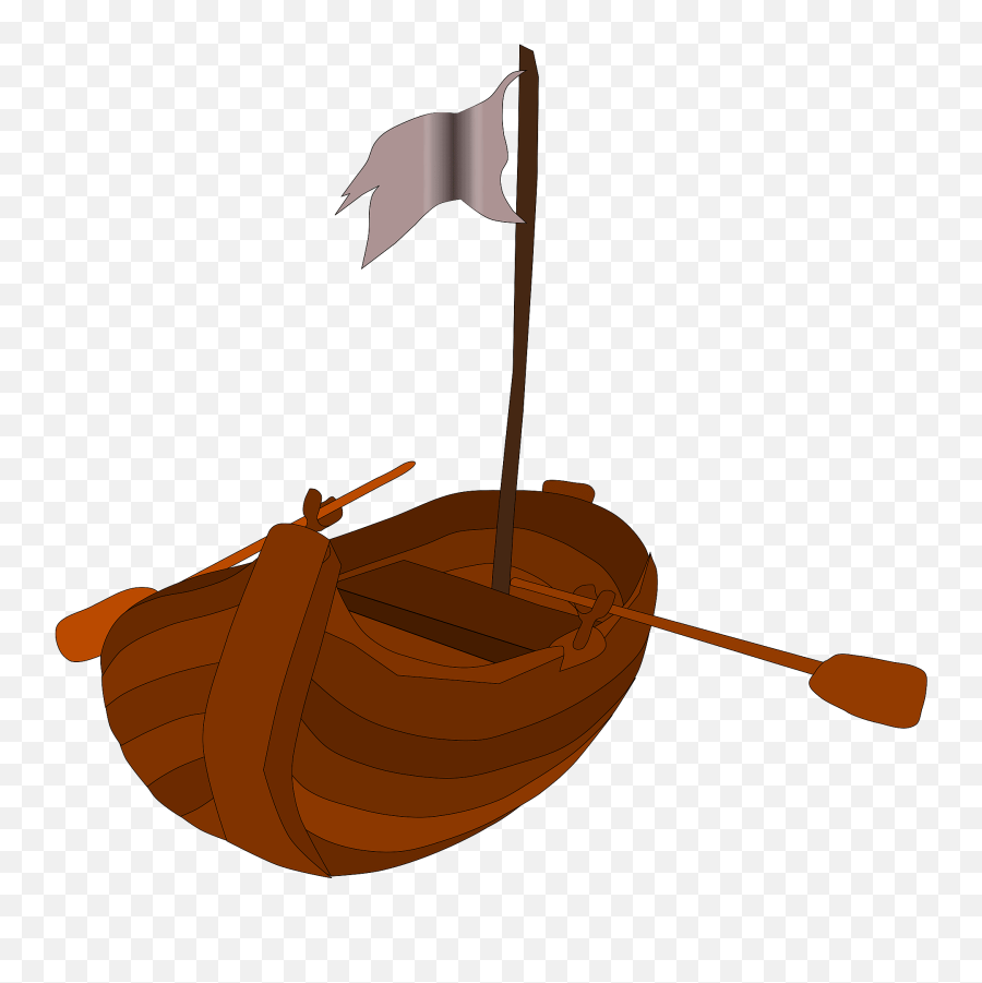 Pirate Rowboat Clipart Rowboat Cartoon Png Emoji,Flag Boat Emoji