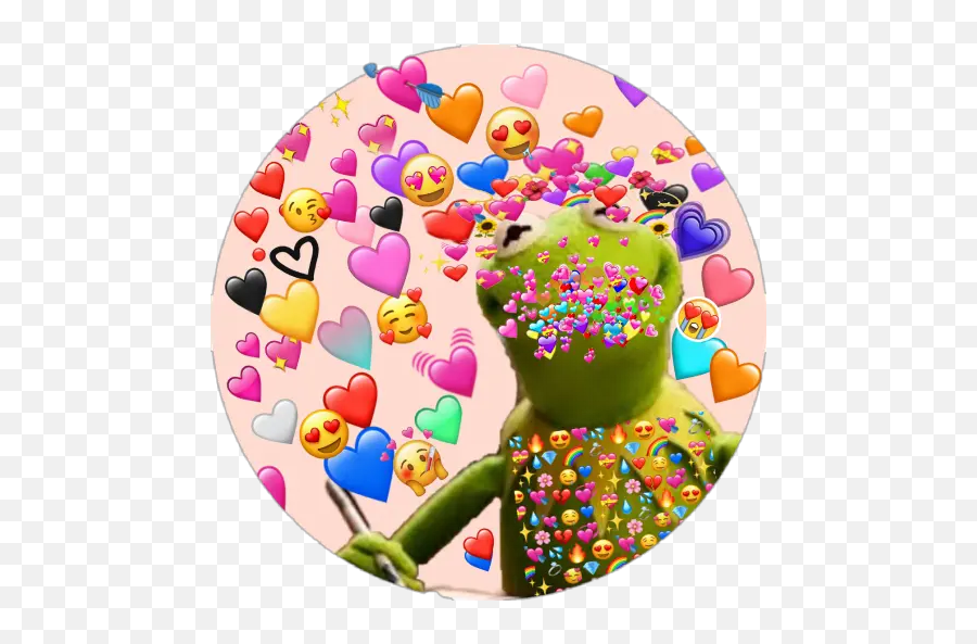 Elmo Kermit Stickers For Whatsapp Kermit The Frog Love Emoji,Kermit