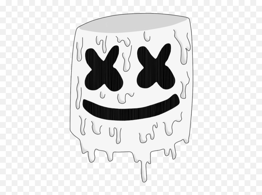 Marshmello Head Face Dj Grime Illustration Ftestickers Marshmello