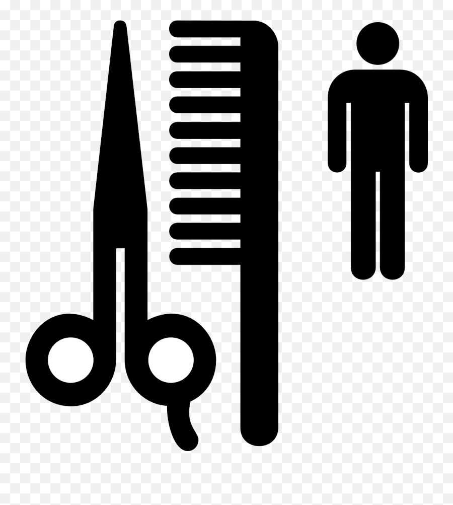 Scissors Comb Person Hair Cut Beauty Salon Clip Art Emoji,Hair Cut