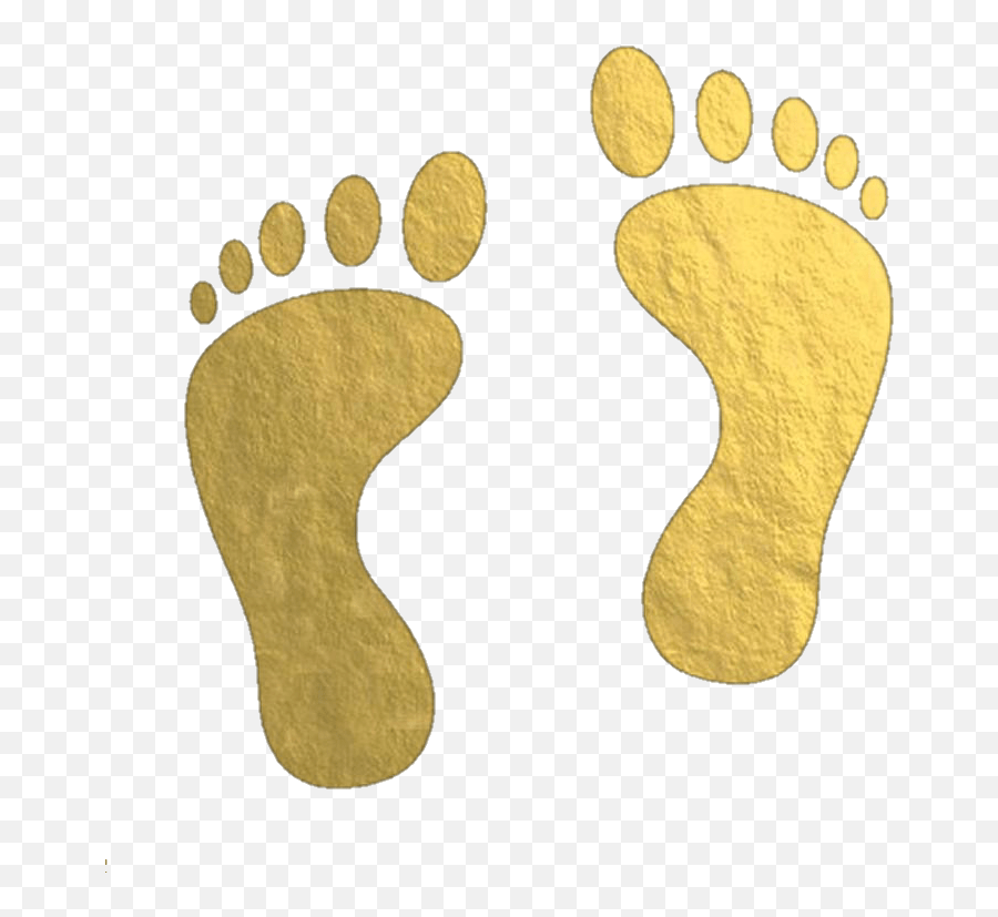 Feet Footprints Foot Prints Gold Footprints Gold Footprint Png Emoji