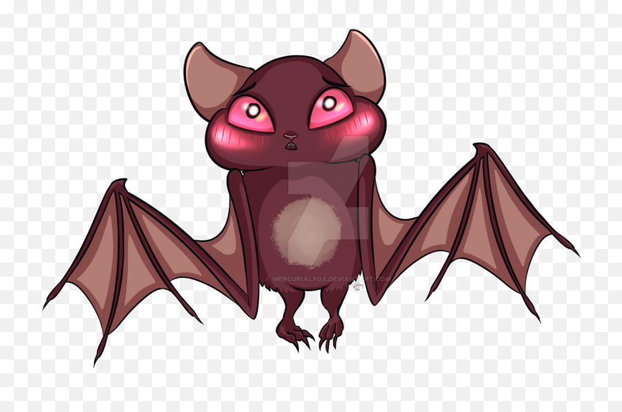 Blushing Bat Cartoon Emoji,Bat Emoticon free transparent emoji