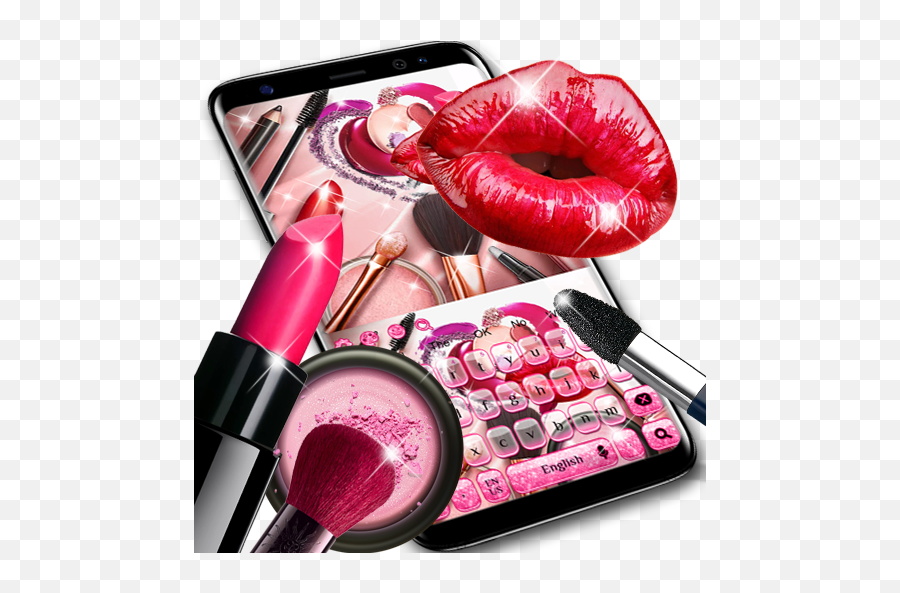 Makeup Live Keyboard Lip Gloss Emoji,Makeup Emojis free transparent