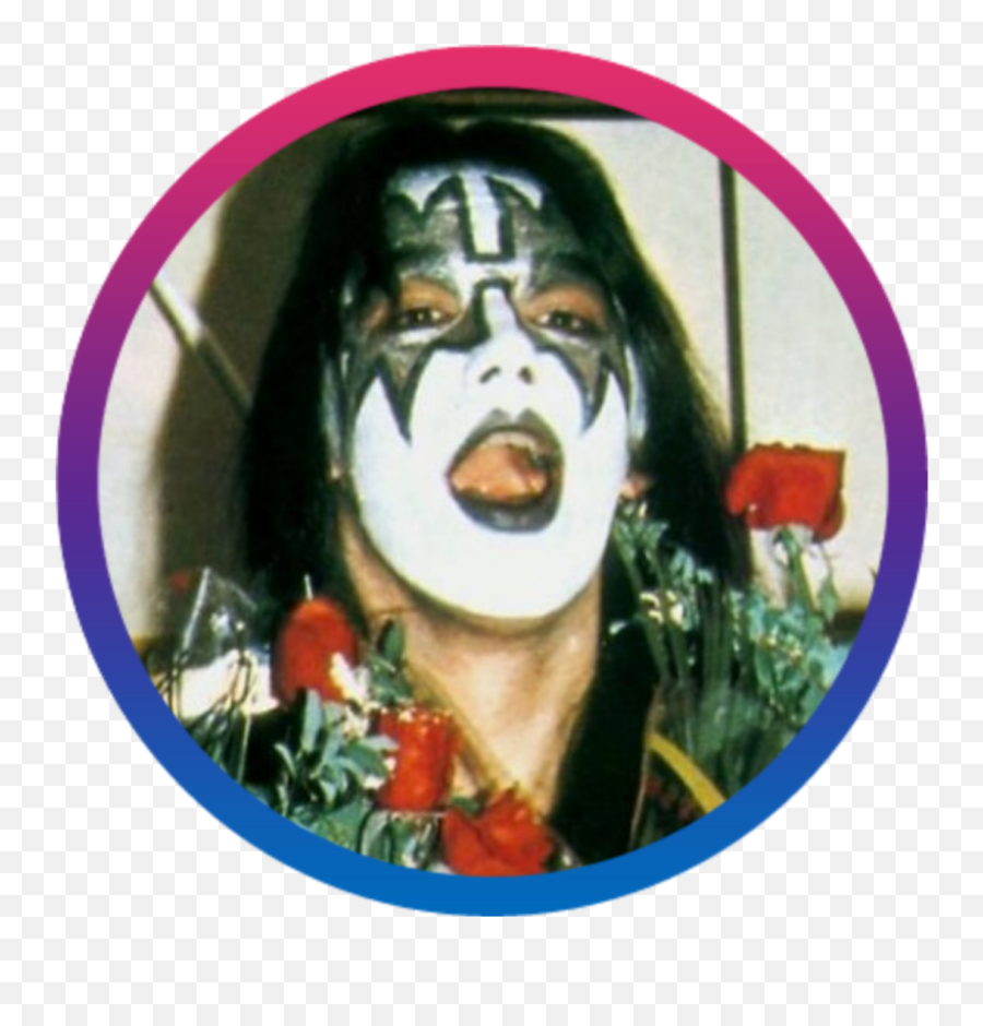 Acefrehley Spaceace Kissband Bisexual Ace Frehley With Flowers Emoji,Kiss Band Emoji free