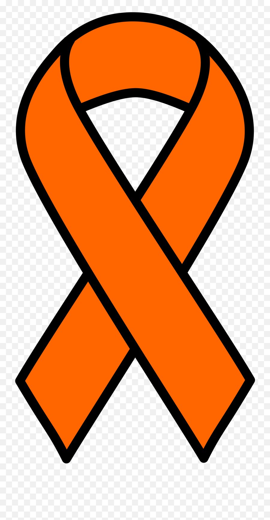 Cancer Ribbon Clipart Orange Cancer Ribbon Emoji,Awareness Ribbon