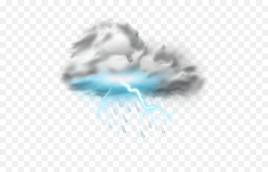 Thunder Lightning Storm Icon Transparent Background Thunder Cloud Png