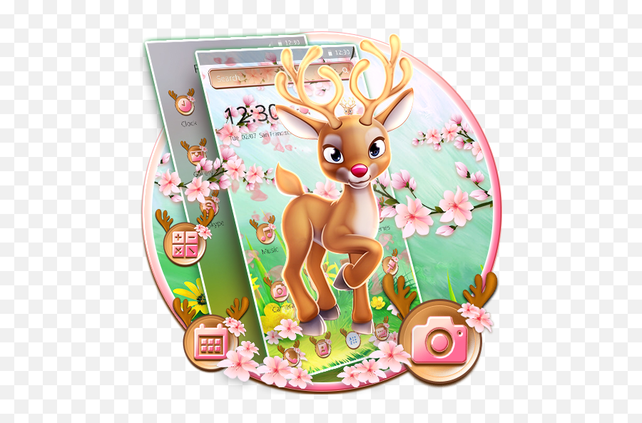 Forest Deer Theme Cartoon Emoji,Deer Emojis free transparent emoji