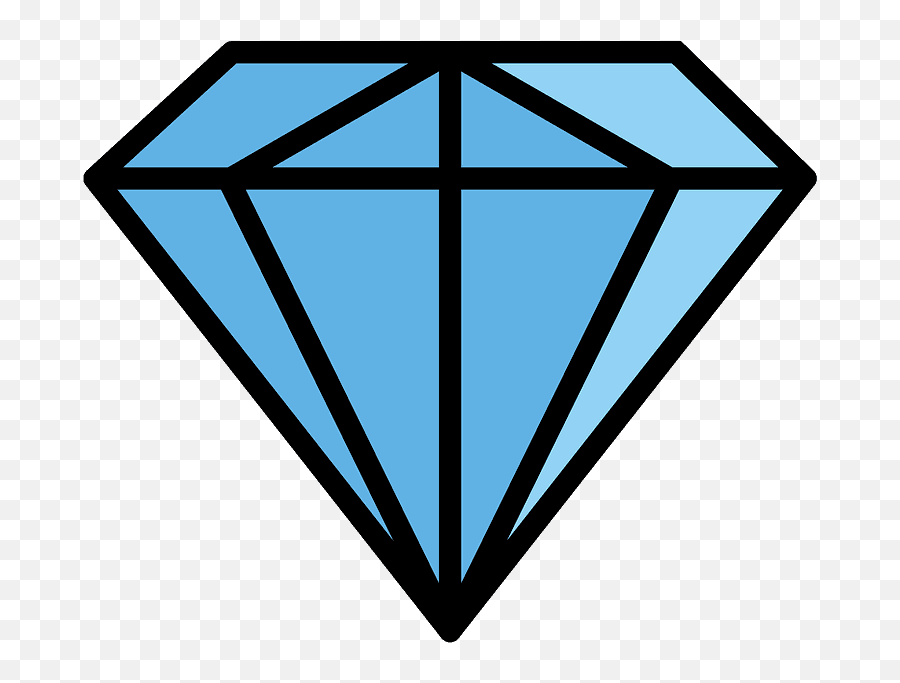 Gem Stone Emoji Clipart Blue Diamond Icon,Stone Face Emoji free