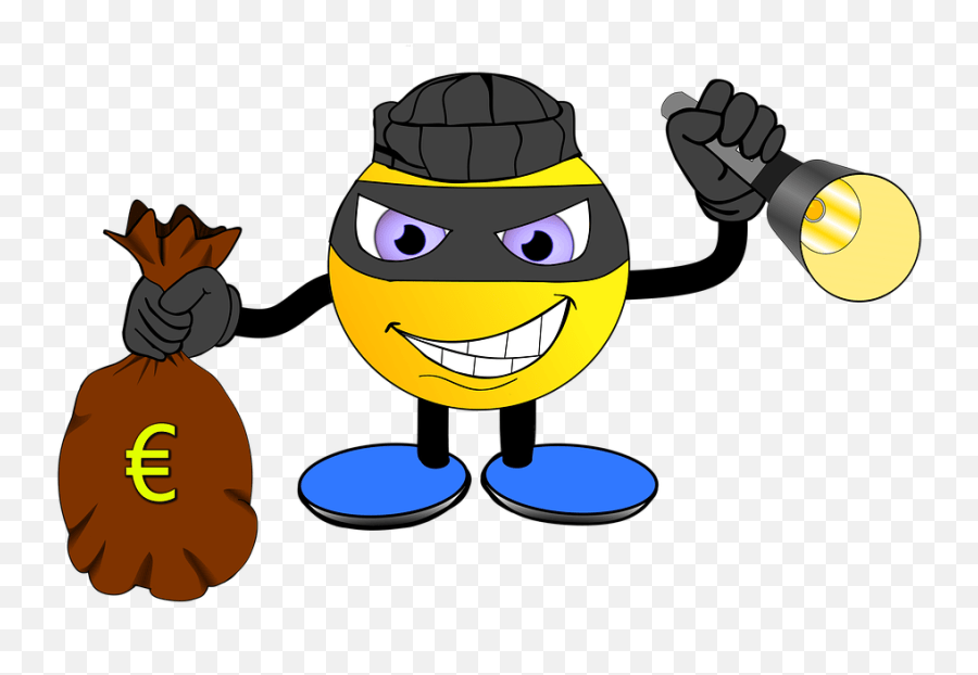 Flashlight Predator Bandit Theft Crime Cartoon Robber Emoji,Pirate