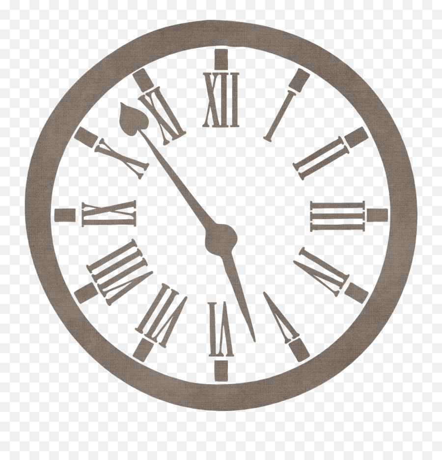 Clock Time Organising Ornament Brown Roman Numeral Clocks Emoji