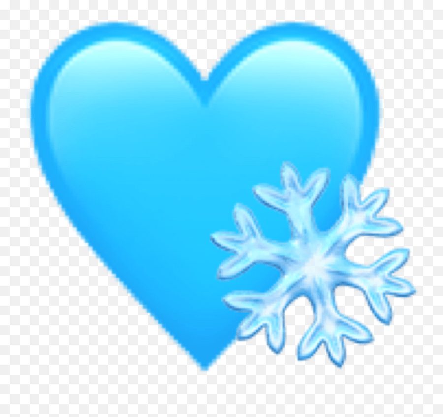 Blue Heart Snow Emoji Heart,Emoji Snow free transparent emoji