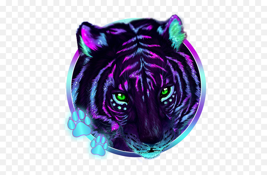 Cool Neon Tiger 3d Live Lock Screen Tiger Neon Emoji,Snapchat Emoji