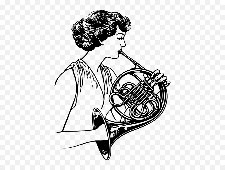 French Horn Image Playing French Horn Clip Art Emoji,French Horn