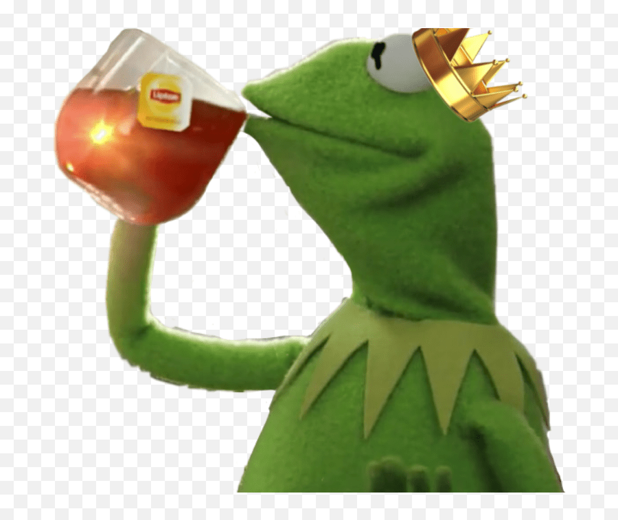 Kermitthefrog Tea Frog Lipton Tea Kermit The Frog Emoji,Frog Sipping